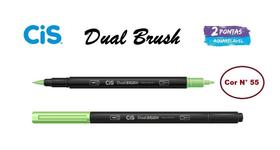 Caneta Pincel Cis Dual Brush Pen Aquarelável 55 Verde Claro