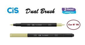 Caneta Pincel Cis Dual Brush Pen Aquarelável 56 Bege