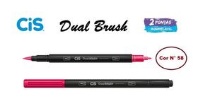 Caneta Pincel Cis Dual Brush Pen Aquarelável 58 Cereja