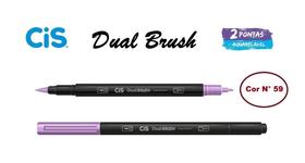 Caneta Pincel Cis Dual Brush Pen Aquarelável 59 Lilas