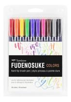 Caneta Pincel Fudenosuke Tombow 10 Cores Caneta Pincel Fudenosuke Tombow 10 Cores