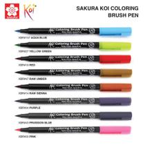 Caneta Pincel Koi Coloring Brush Sakura 8 Cores D