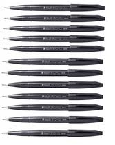 Caneta Pincel Pentel Brush Sign Ses15c-a Preta X 12 Unidades Caneta Pincel Pentel Brush Sign Ses15c-a Preta X 12 Unidades
