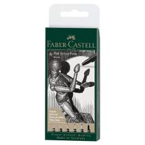 Caneta Pitt Artist Faber Castell Black 6 Canetas
