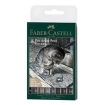Caneta Pitt Artist Faber Castell Black & Gray 8 Cores Caneta Pitt Artist Faber Castell Black & Gray 8 Cores