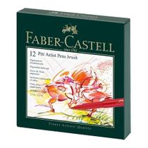 Caneta Pitt Artist Faber Castell Gift Box Brush 12 Cores