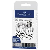 Caneta Pitt Artist Faber Castell Hand Lettering Starter 9 Peças