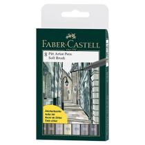 Caneta Pitt Artist Faber Castell Soft Brush 8 Cores Caneta Pitt Artist Faber Castell Soft Brush 8 Cores