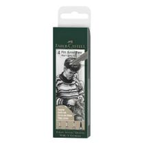 Caneta Pitt Artist Faber Castell Warm Grey Iv 4 Canetas