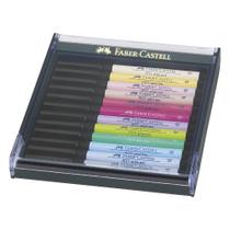 Caneta Pitt Artística Faber Castell Tons Pasteis 12 Cores