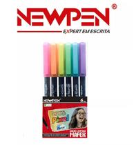Caneta Pixel Fineliner Pastel 0.5mm Newpen - Kit C/6 Cores TD