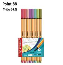 Caneta Point Stabilo 88 Tons Pastel 0,4 mm Cores Novas Estojo 8un Ponteira de Metal Escolar Caneta Point Stabilo 88 Tons Pastel 0,4 mm Cores Novas Estojo 8un Ponteira de Metal Escolar