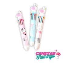 Caneta Polibrinq School Brinq Flamingo Colecionável und