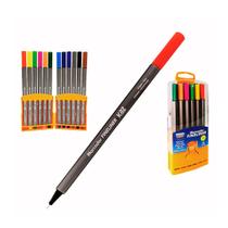 Caneta Ponta Fina 0.4mm Kaz - 12 Cores
