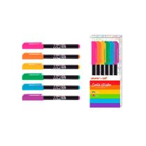 Caneta Ponta Sintetica Newpen Fineliner Tons Neons 0.5 mm 006 Cores 16.671