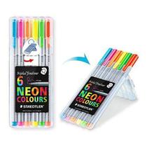 Caneta Ponta Sintetica Staedtler Triplus Fineliner Neon- Estojo 006 Cores