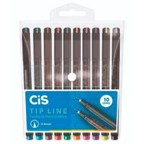 Caneta Ponta Sintética Tip Line Cis - 10 cores