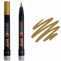 Caneta Posca 350 Ouro Brush Pen Metálica Caneta Posca 350 Ouro Brush Pen Metálica