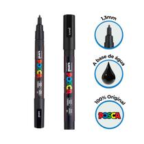 Caneta Posca 3m Preta Uniball Caneta Posca 3m Preta Uniball