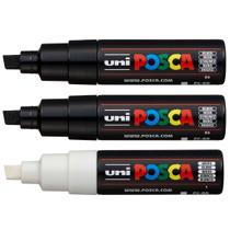 Caneta POSCA 8K Kit 3 Marcador Artístico Uni Mitsubishi Caneta POSCA 8K Kit 3 Marcador Artístico Uni Mitsubishi