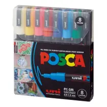 Caneta Posca Kit PC 3M - Estojo com 8 Canetas