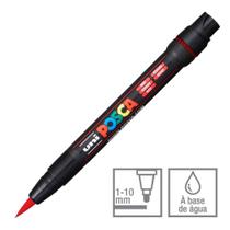Caneta Posca Marcador Brush Uni-Ball PCF-350 Vermelho 15 Caneta Posca Marcador Brush Uni-Ball PCF-350 Vermelho 15