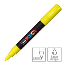 Caneta Posca Marcador Uni-Ball PC-1M Amarelo 2