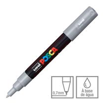 Caneta Posca Marcador Uni-Ball PC-1M Prata 26 Caneta Posca Marcador Uni-Ball PC-1M Prata 26