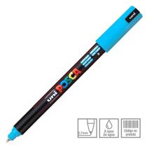 Caneta Posca Marcador Uni-Ball PC-1MR Azul Claro 8