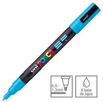 Caneta Posca Marcador Uni-Ball PC-3M Azul Claro 8