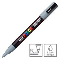 Caneta Posca Marcador Uni-Ball PC-3M Cinza 37