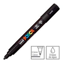 Caneta Posca Marcador Uni-Ball PC-5M Preto 24 Caneta Posca Marcador Uni-Ball PC-5M Preto 24