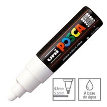 Caneta Posca Marcador Uni-Ball PC-7M Branco 1 Caneta Posca Marcador Uni-Ball PC-7M Branco 1