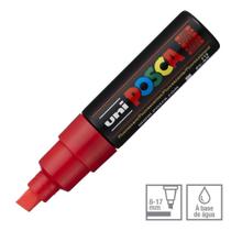Caneta Posca Marcador Uni-Ball PC-8K Vermelho Fluorescente F15