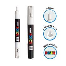 Caneta Posca PC-1M Ponta 0.7mm Branca - Uniball