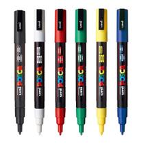 Caneta Posca PC-3M Marcador Kit C/ 6 Cores Básicas Caneta Posca PC-3M Marcador Kit C/ 6 Cores Básicas