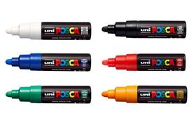 Caneta Posca PC-7M Marcador Kit C/ 6 Cores Básicas Caneta Posca PC-7M Marcador Kit C/ 6 Cores Básicas