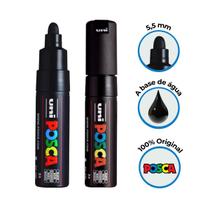Caneta Posca Pc-7m Ponta 4.5mm Preta - Uniball