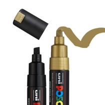 Caneta Posca Pc 8k - Kit Com 2 - Preta E Dourada - Uniball
