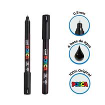 Caneta Posca Pin Type PC-1MR Ponta 0.7mm Preta - Uniball