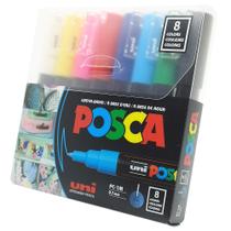 Caneta Posca Uni-ball PC-1M - 8 Cores Caneta Posca Uni-ball PC-1M - 8 Cores