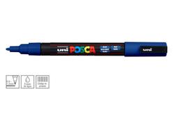 Caneta Posca Uni Ball PC-3M Ponta Cónica Extra Fina em Poliéster 1,5 mm - Cor: Blue - UNIBALL