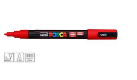 Caneta Posca Uni Ball PC-3M Ponta Cónica Extra Fina em Poliéster 1,5 mm - Cor: Red - UNIBALL Caneta Posca Uni Ball PC-3M Ponta Cónica Extra Fina em Poliéster 1,5 mm - Cor: Red - UNIBALL