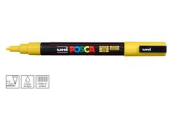 Caneta Posca Uni Ball PC-3M Ponta Cónica Extra Fina em Poliéster 1,5 mm - Cor: Yellow - UNIBALL Caneta Posca Uni Ball PC-3M Ponta Cónica Extra Fina em Poliéster 1,5 mm - Cor: Yellow - UNIBALL