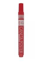 Caneta Poster Pen 5mm Vermelha - Marcador Profissional para cartazistas