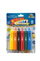 Caneta que Rabisca e Apaga, 6 Peças de Plástico - Zein