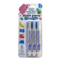 Caneta Removedora de Manchas, Messy Eater Stain Treater Pens, Kit com 3 Unidades, Miss Mouths Caneta Removedora de Manchas, Messy Eater Stain Treater Pens, Kit com 3 Unidades, Miss Mouths