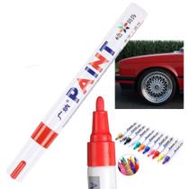 Caneta Reparadora Tira Risco Automóveis Carro Moto Caminhões Pintar e Retocar Pneu Azulejo e Tênis Uso Escolar Marca Texto Vermelho