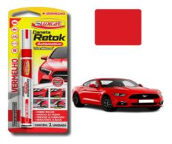 Caneta Reparo Pintura Lataria Carro Moto Tira Riscos Vermelho
