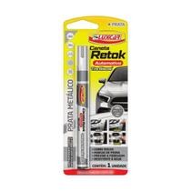 Caneta Retok Automotivo Tira Riscos Prata Metálico Caneta Retok Automotivo Tira Riscos Prata Metálico